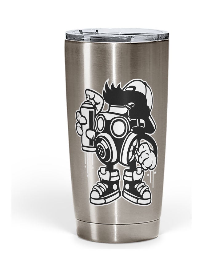 Gas Mask Stainless Steel Tumbler With Lid Multicolour - Image 1