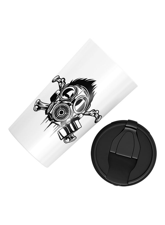 Gas Mask Design Stainless Steel Tumbler White/Black - Image 3