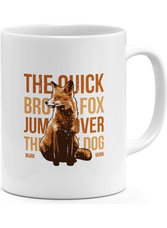 Generic Fox Quote Print Coffee Mug White  - Image 1