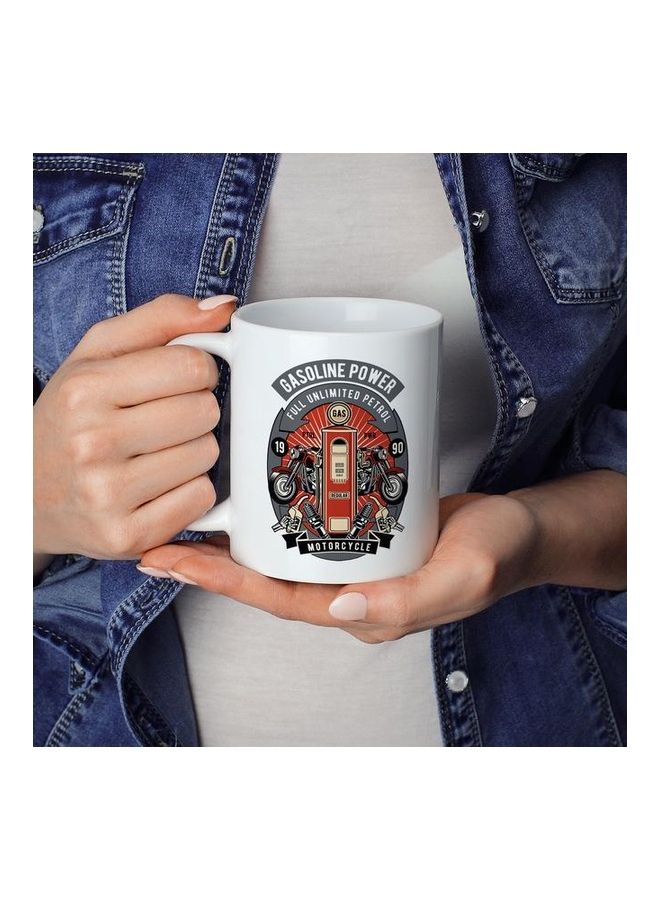 Gasoline Power Design Printed Coffee Mug White - Image 3