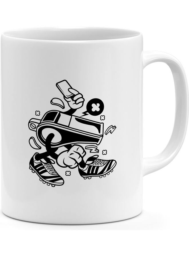 Whistle Printed Coffee Mug White/Black - Image 1