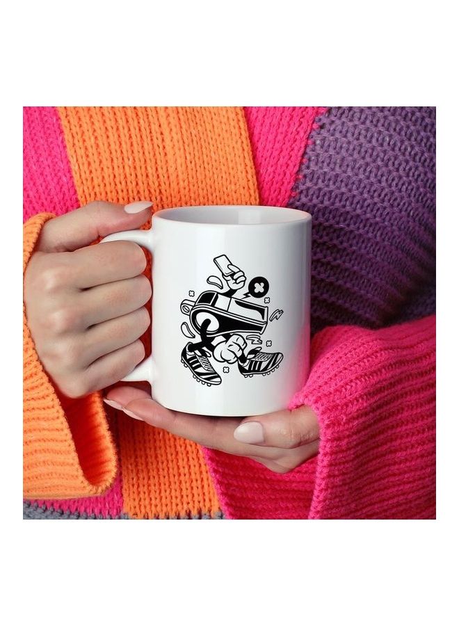 Whistle Printed Coffee Mug White/Black - Image 2