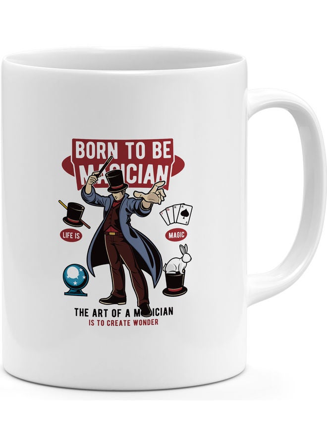 Magician Printed Coffee Mug White - Image 1