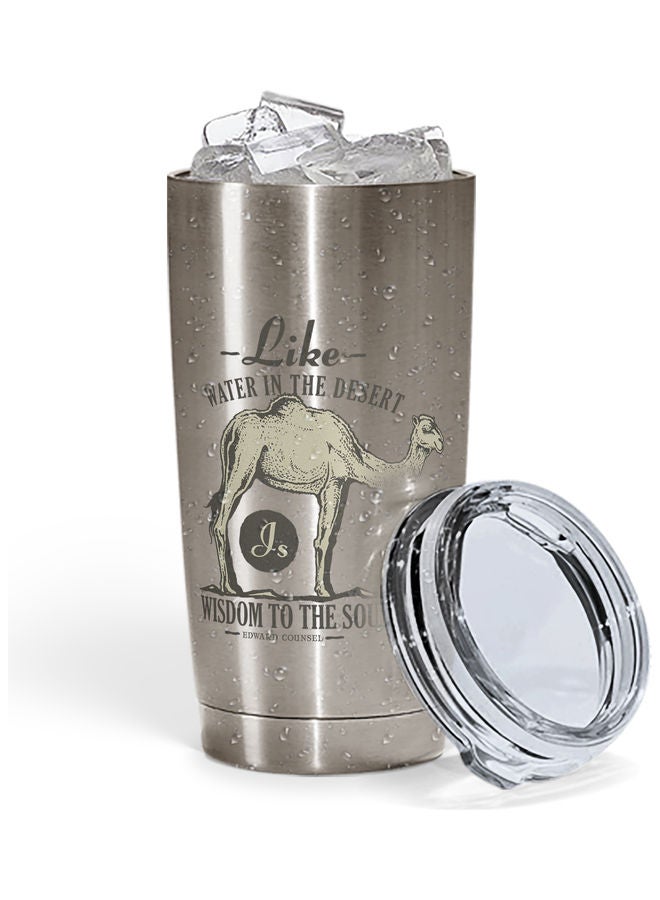Desert Quote Stainless Steel Tumbler With Lid Multicolour - Image 2
