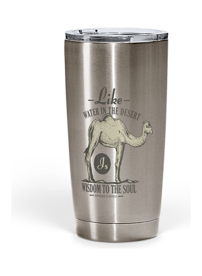 Desert Quote Stainless Steel Tumbler With Lid Multicolour - Image 1