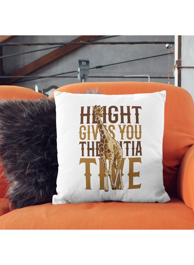 Giraffe Themed Decorative Throw Pillow White/Beige/Brown 40x40cm - Image 2