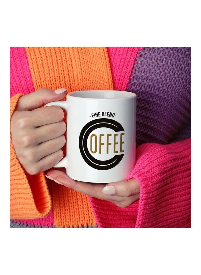 Fine Blend Printed Coffee Mug White/Black/Brown - Image 2