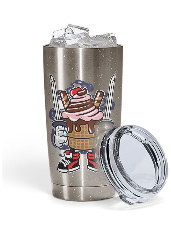Cupcake Stainless Steel Tumbler With Lid Multicolour - Image 2