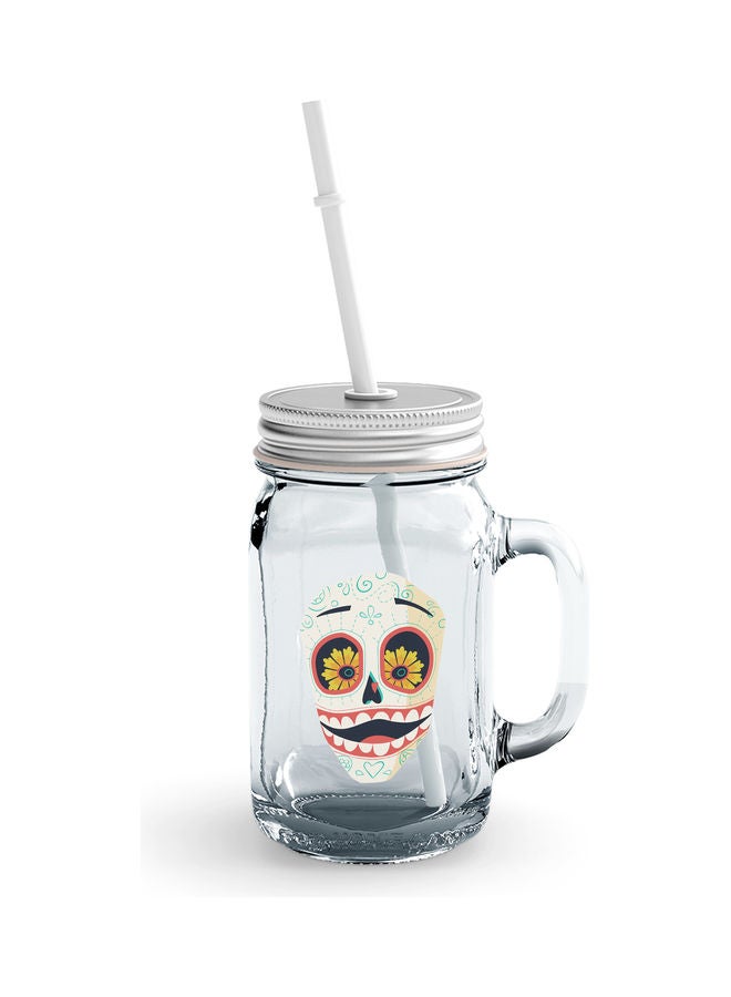 Mardi Gras Mask Glass Jar Multicolour - Image 1
