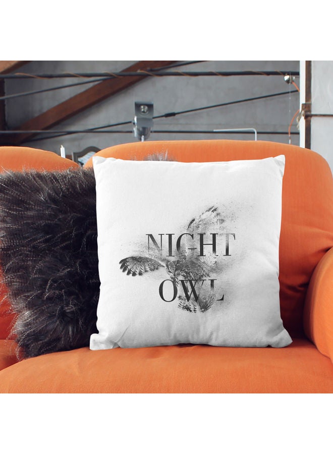 Night Owl Decorative Pillow White/Black - Image 2