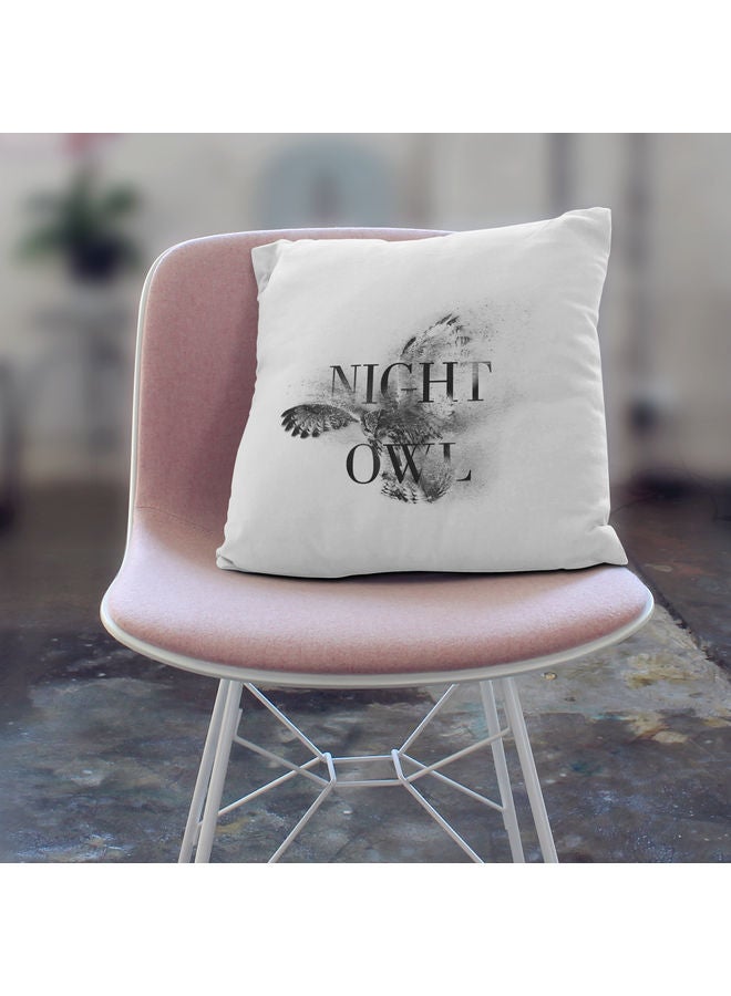 Night Owl Decorative Pillow White/Black - Image 3