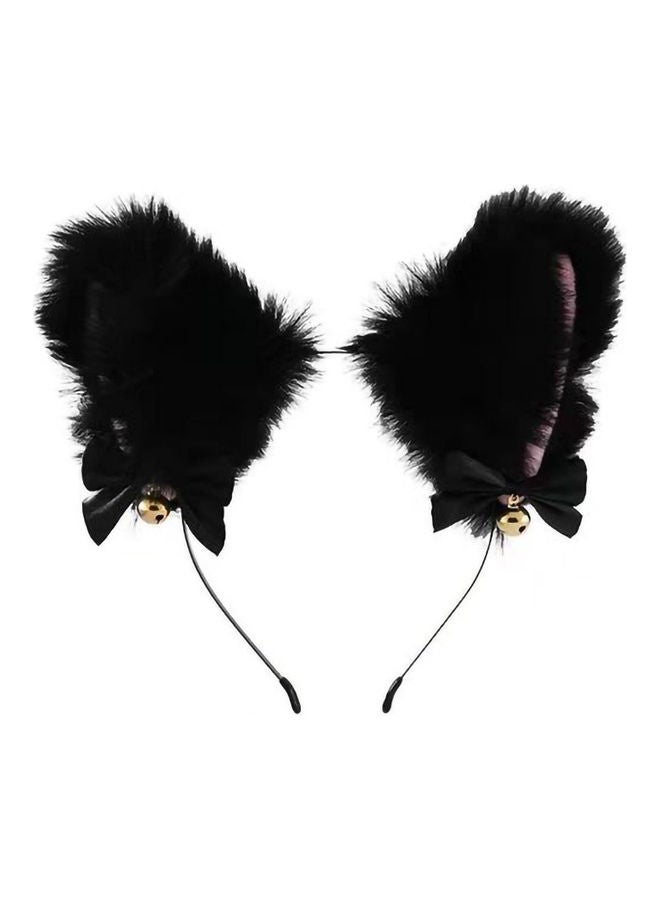 MissTiara Cat Ears Headband Black/Gold  - Image 1