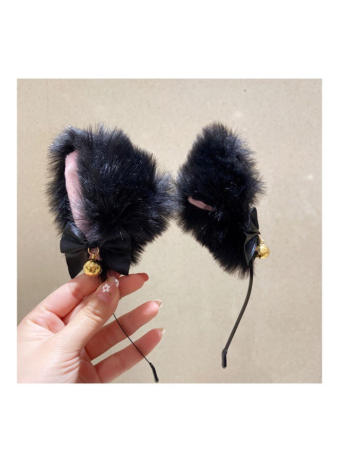 MissTiara Cat Ears Headband Black/Gold  - Image 3