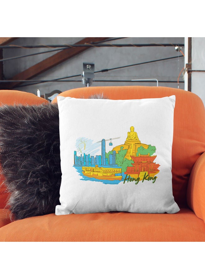 Hong Kong Themed Decorative Throw Pillow Multicolour - Image 2