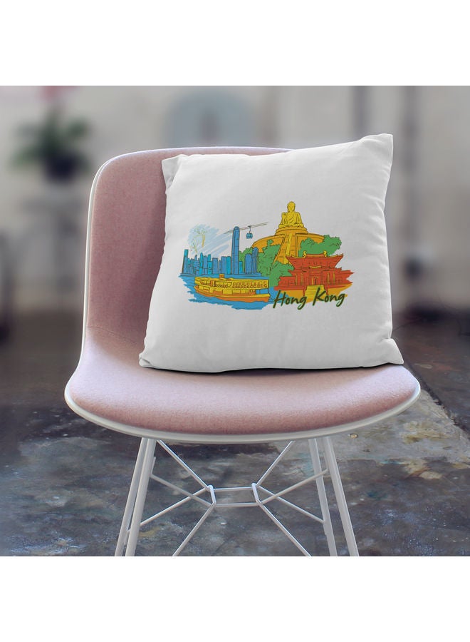 Hong Kong Themed Decorative Throw Pillow Multicolour - Image 3