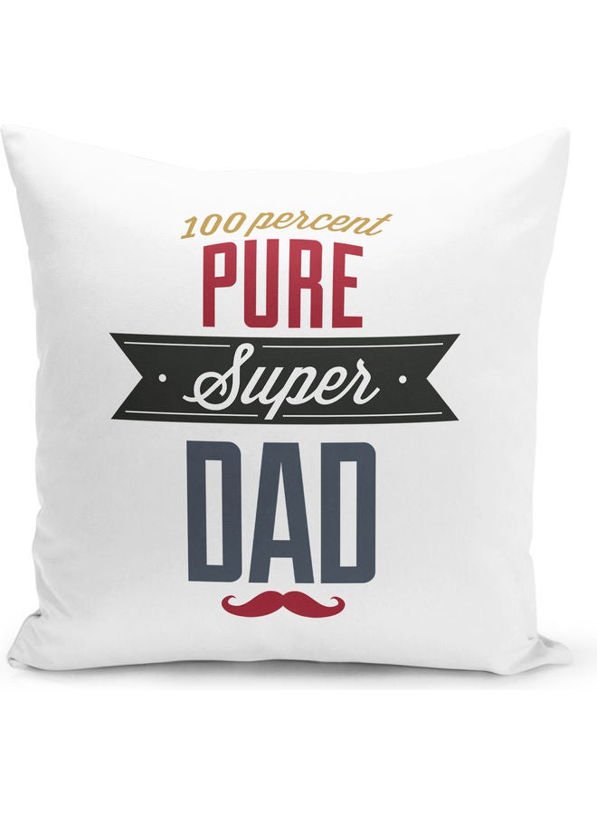 وسادة زينة بتصميم عبارة "Super Dad" متعدد الألوان - Image 1