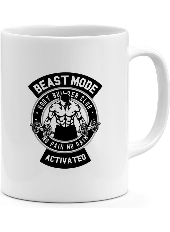 Beast Mode Design Coffee Mug White - Image 1