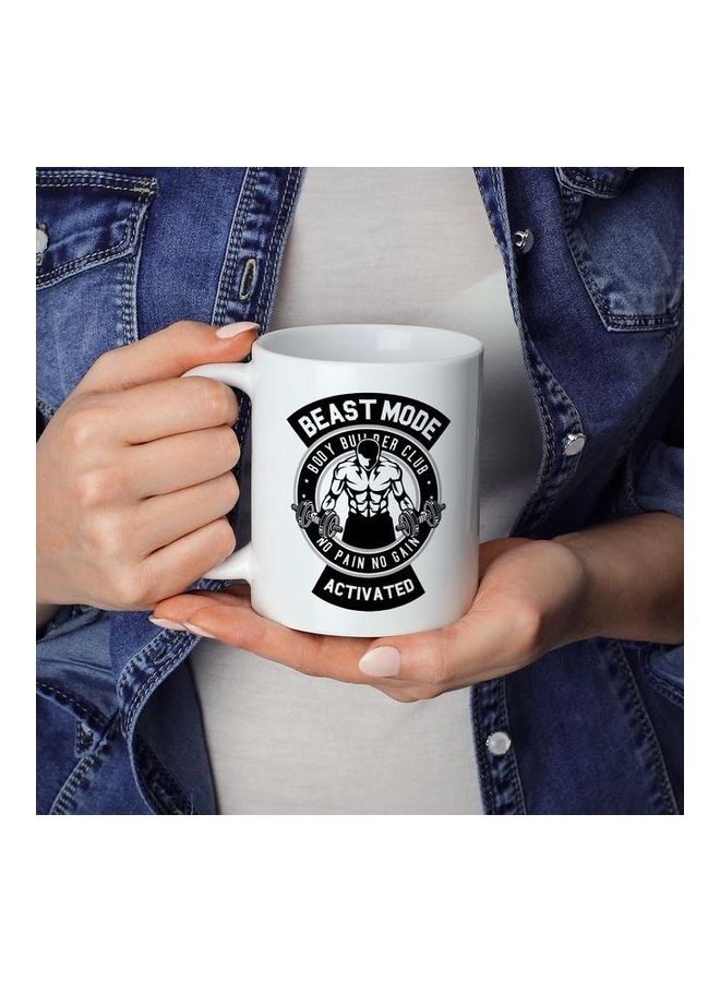Beast Mode Design Coffee Mug White - Image 3