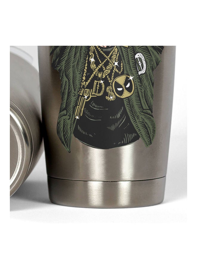 Cool Dead Pool Mask Stainless Steel Tumbler With Lid Multicolour - Image 3