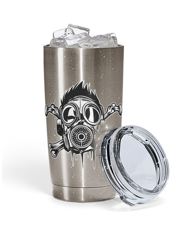 Gas Mask Design Stainless Steel Tumbler With Lid Multicolour - Image 2