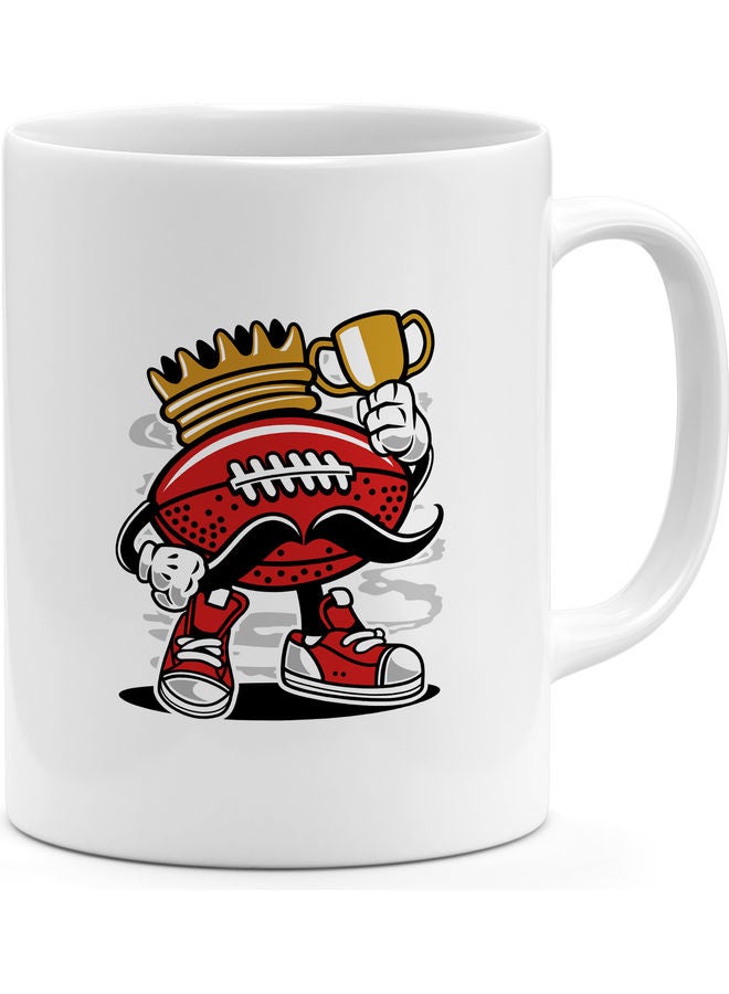 Winner Printed Coffee Mug White/Red/Gold - Image 1