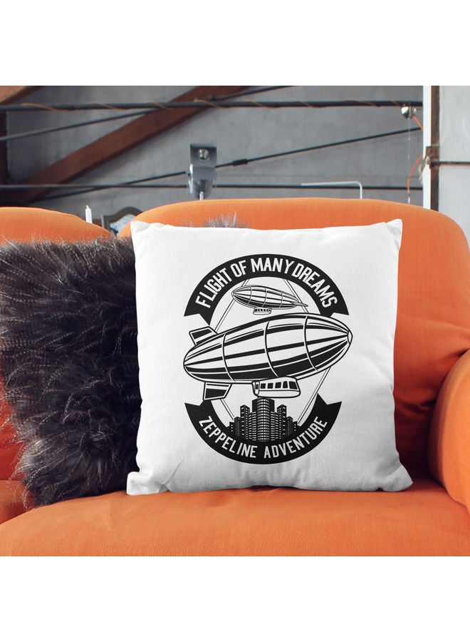 Zeppelin Adventure Decorative Throw Pillow White/Black - Image 2