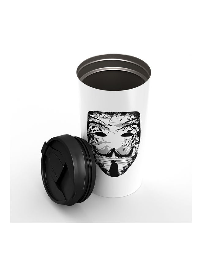 Mask Stainless Steel Tumbler With Lid Multicolour - Image 2