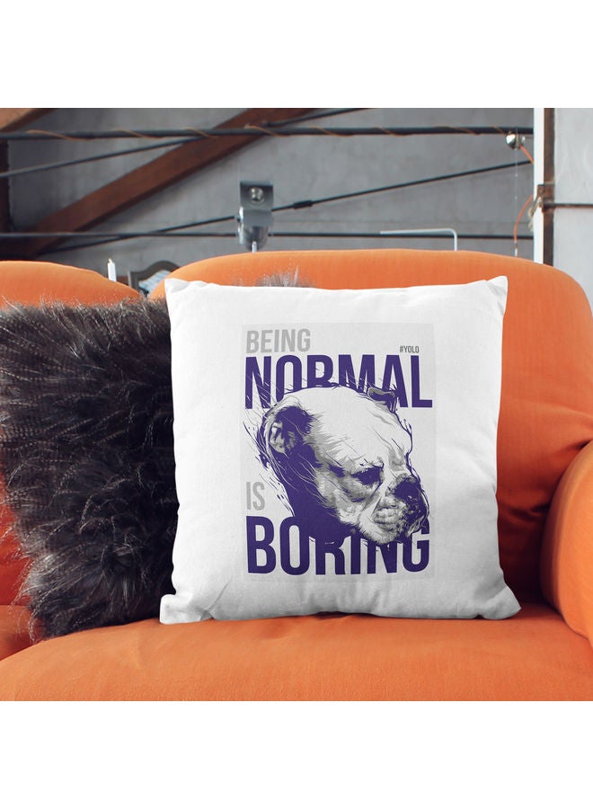 وسادة زينة مطبوع عليها عبارة مقتبسة "Normal Boring" متعدد الألوان - Image 2