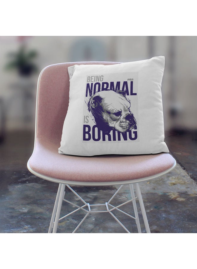 وسادة زينة مطبوع عليها عبارة مقتبسة "Normal Boring" متعدد الألوان - Image 3