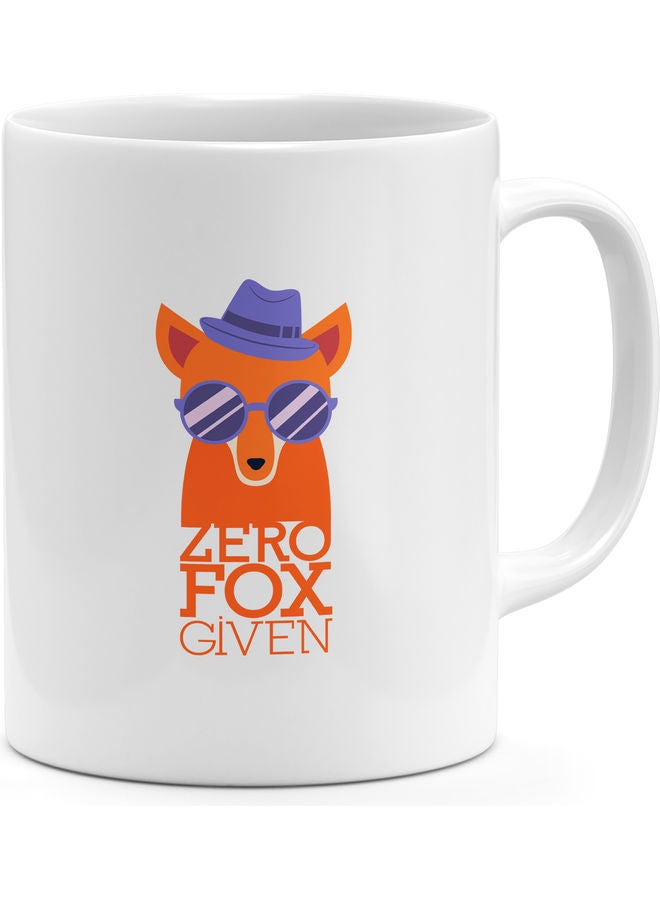 مج قهوة مُصمم بطبعة عبارة "Zero Fox Given" متعدد الألوان - Image 1