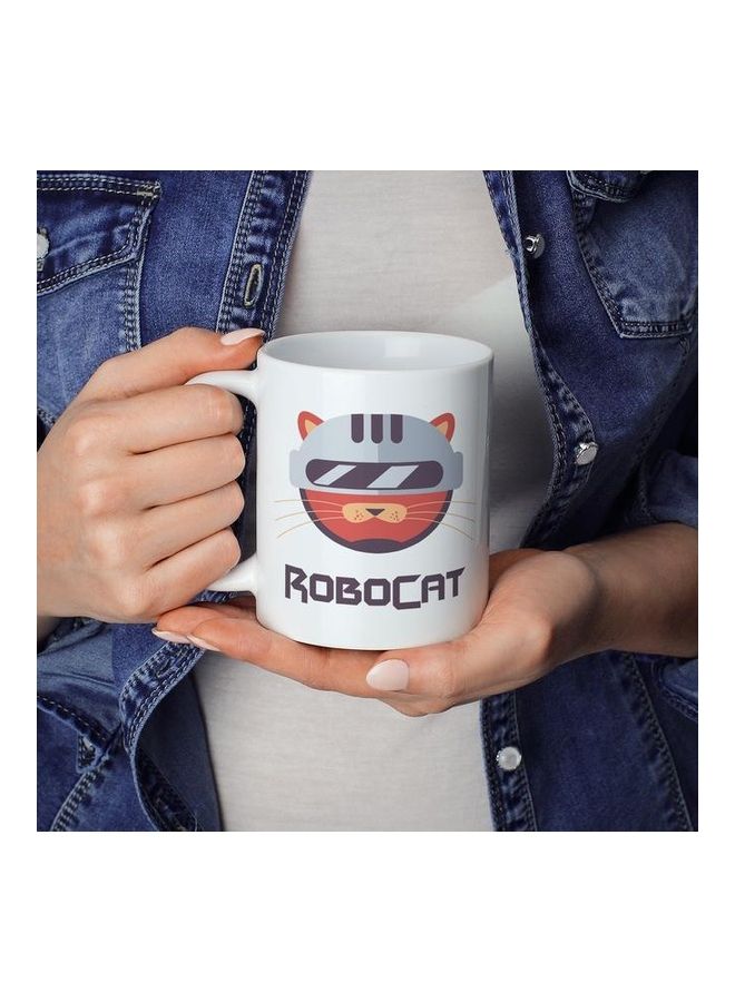 Robo Cat Design Coffee Mug Multicolour - Image 3