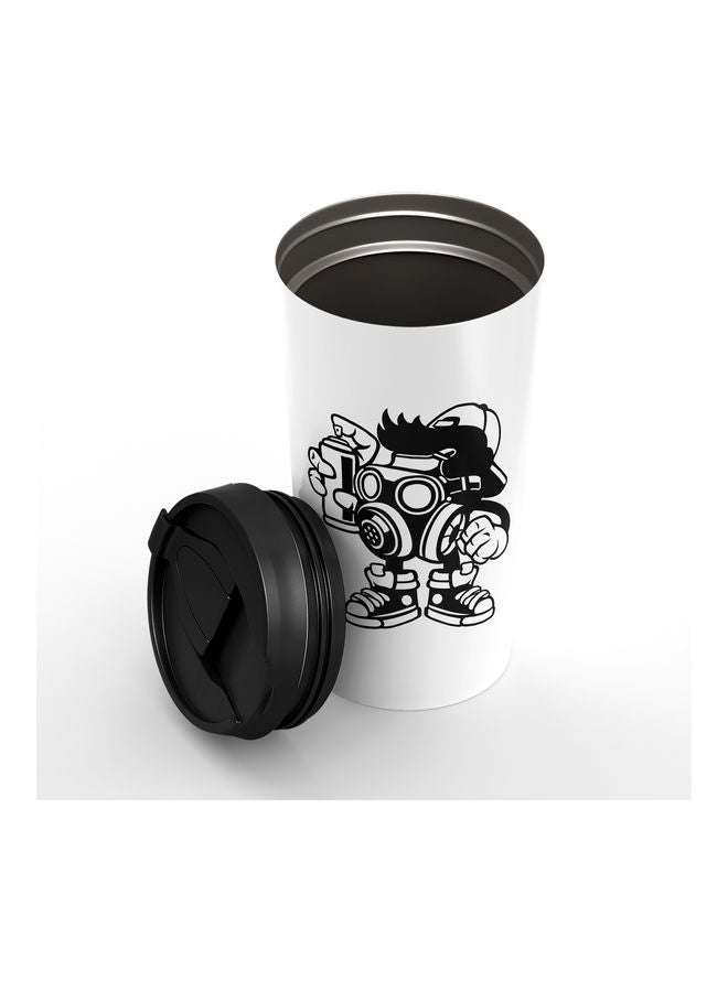 Gas Mask Stainless Steel Tumbler With Lid Multicolour - Image 2