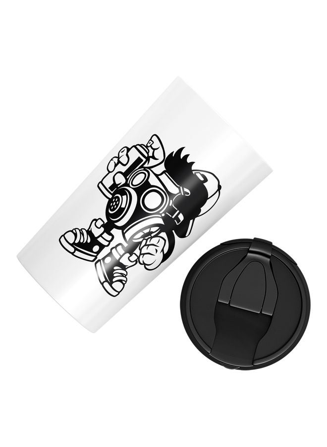 Gas Mask Stainless Steel Tumbler With Lid Multicolour - Image 3