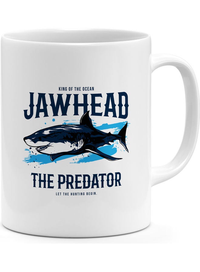 Jaw Head Design Coffee Mug White - Image 1