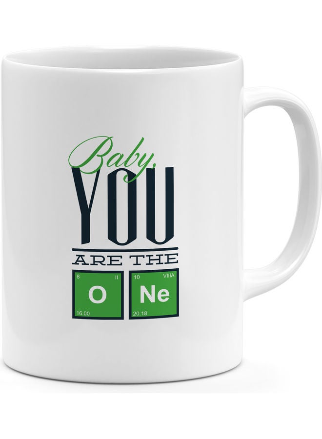 مج قهوة بتصميم مطبوع عليه عبارة "Baby You Are The One" متعدد الألوان - Image 1