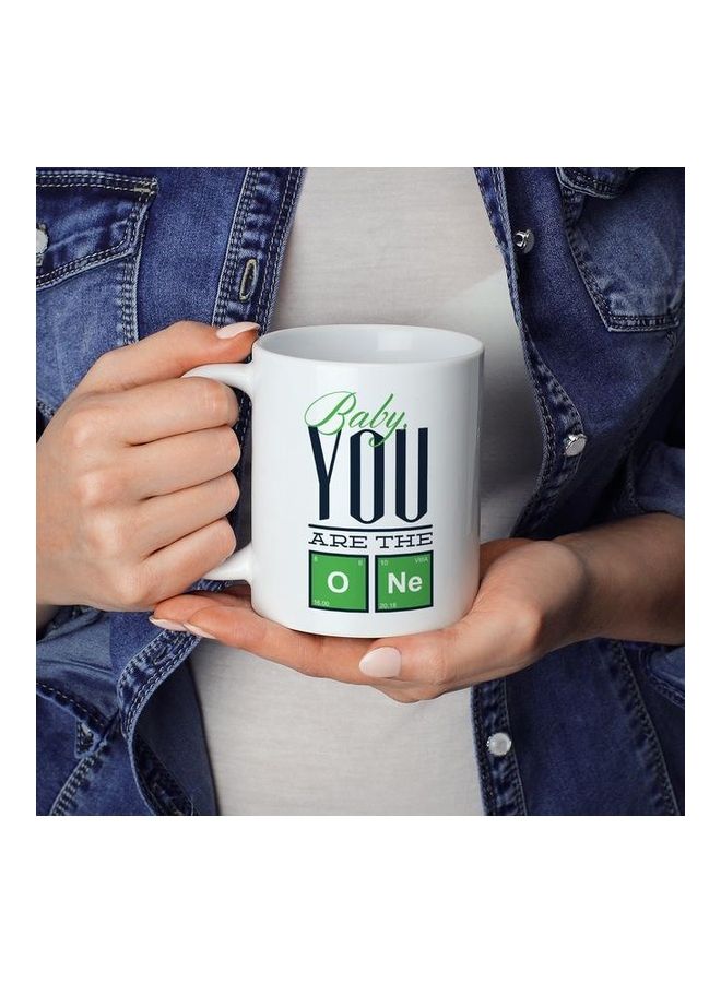 مج قهوة بتصميم مطبوع عليه عبارة "Baby You Are The One" متعدد الألوان - Image 3