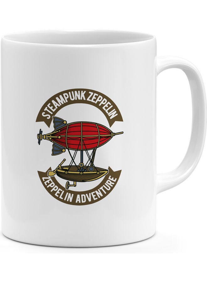 Steampunk Zeppelin Design Coffee Mug Multicolour - Image 1