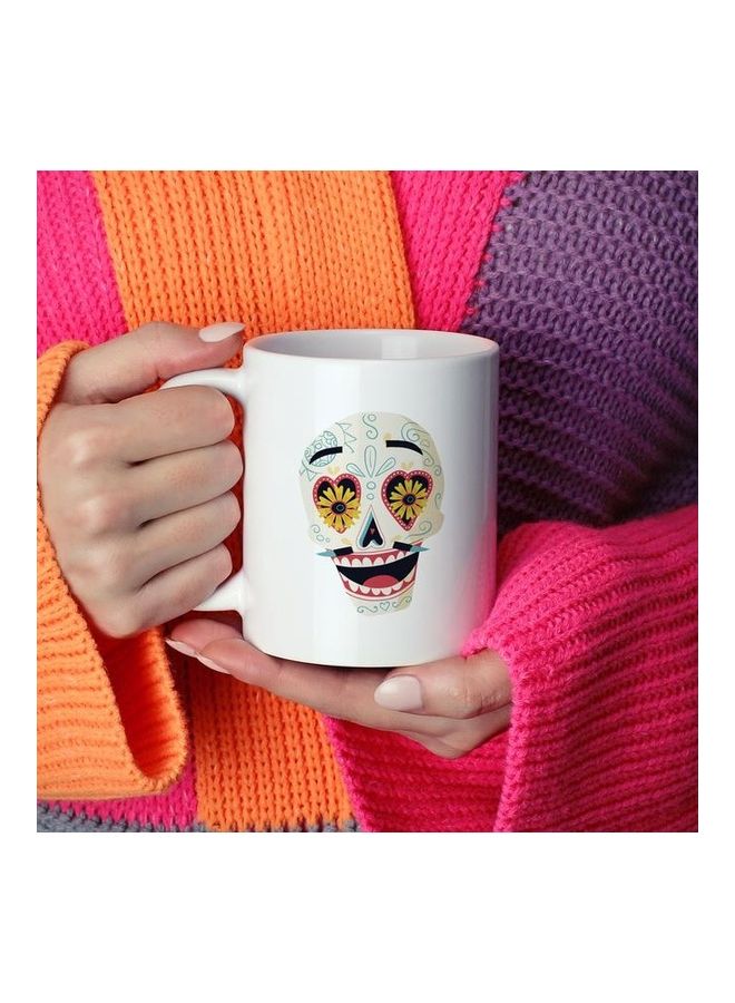 Spanish Festival Mask Design Coffee Mug Multicolour - Image 2