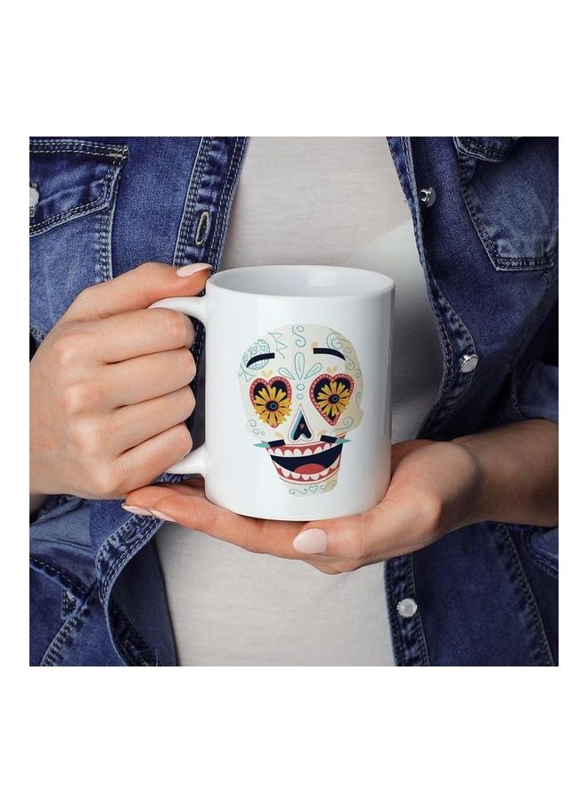 Spanish Festival Mask Design Coffee Mug Multicolour - Image 3