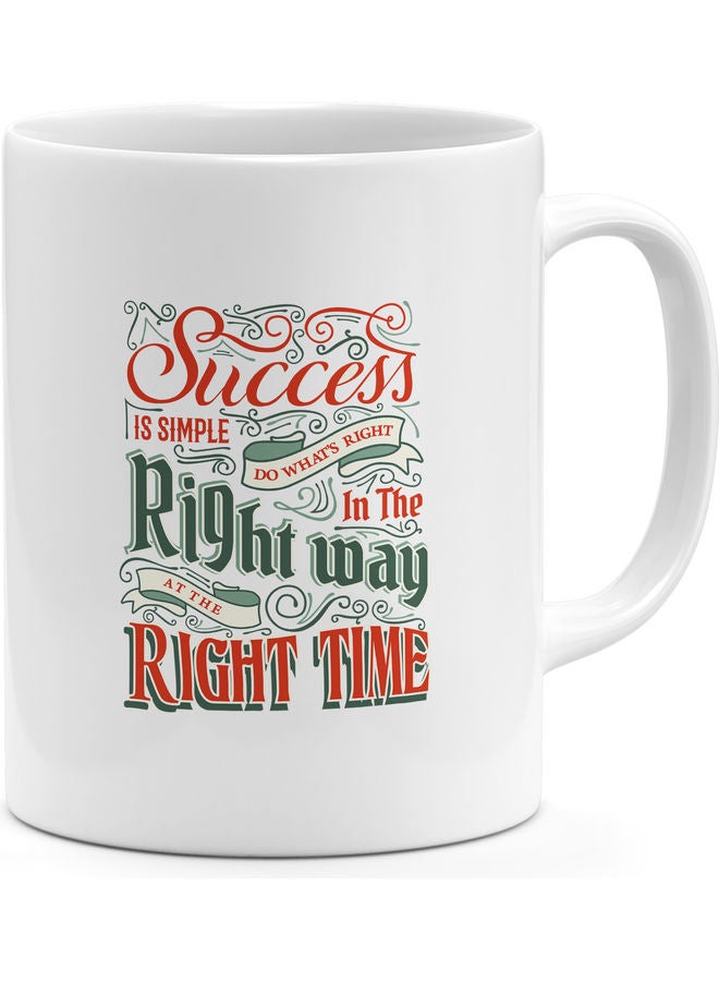 Success Is Simple Quote Coffee Mug Multicolour - Image 1