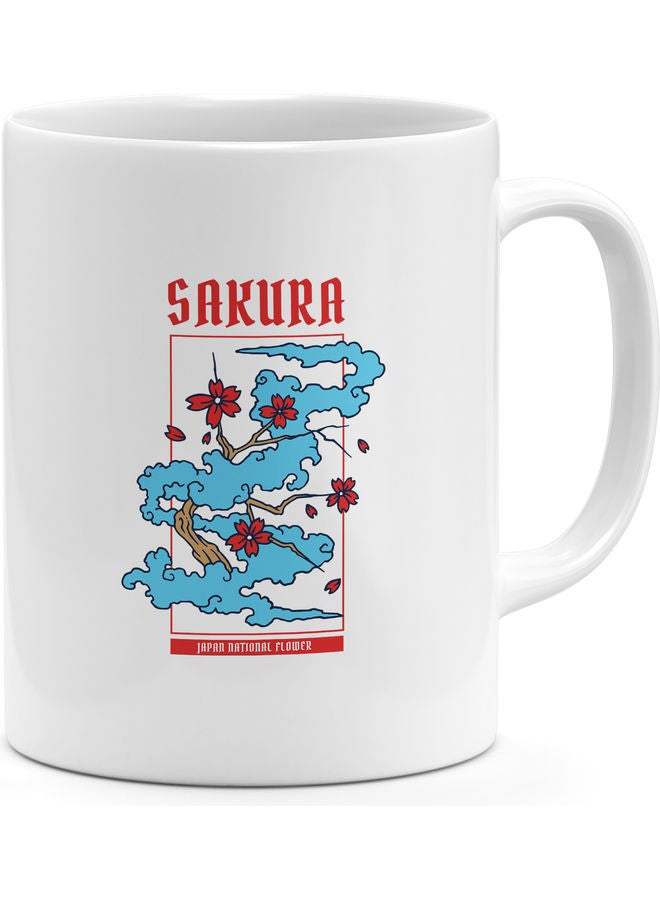 Sakura Design Coffee Mug White - Image 1