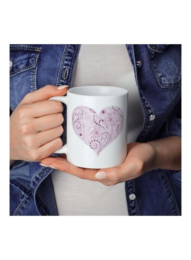 Generic - Heart Coffee Mug White/Pink - Image 1