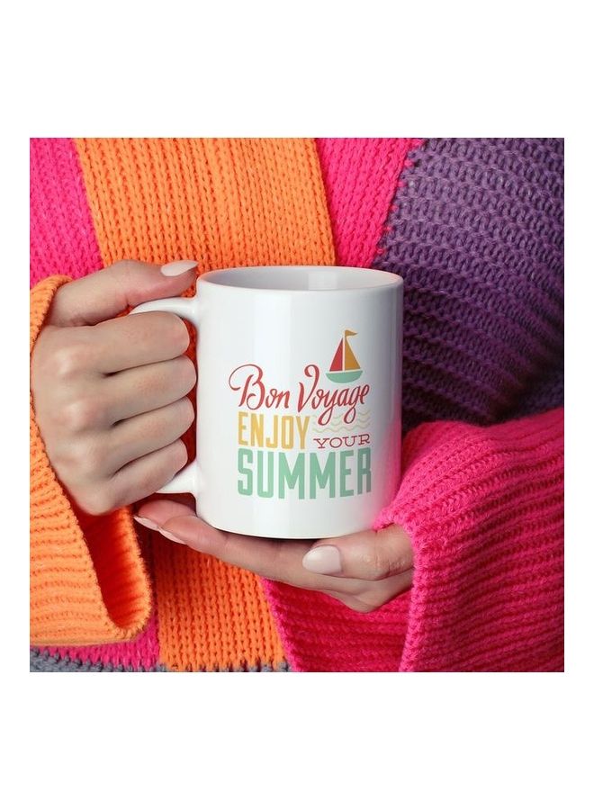 Bon Voyage Quote Coffee Mug White - Image 2