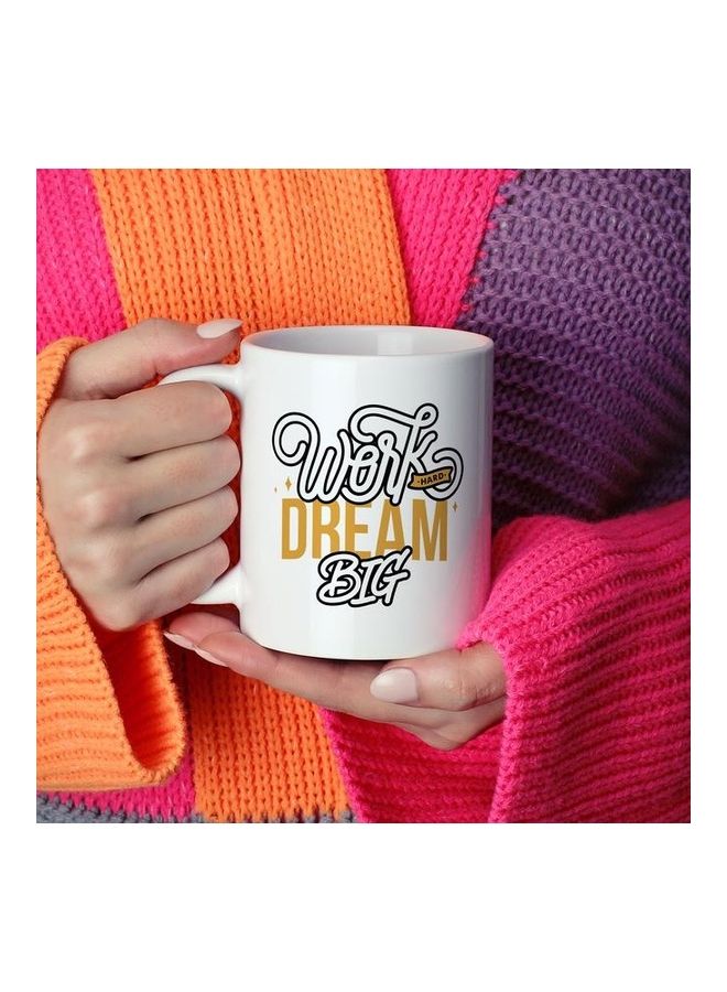 Work Hard Dream Big Coffee Mug Multicolour - Image 2
