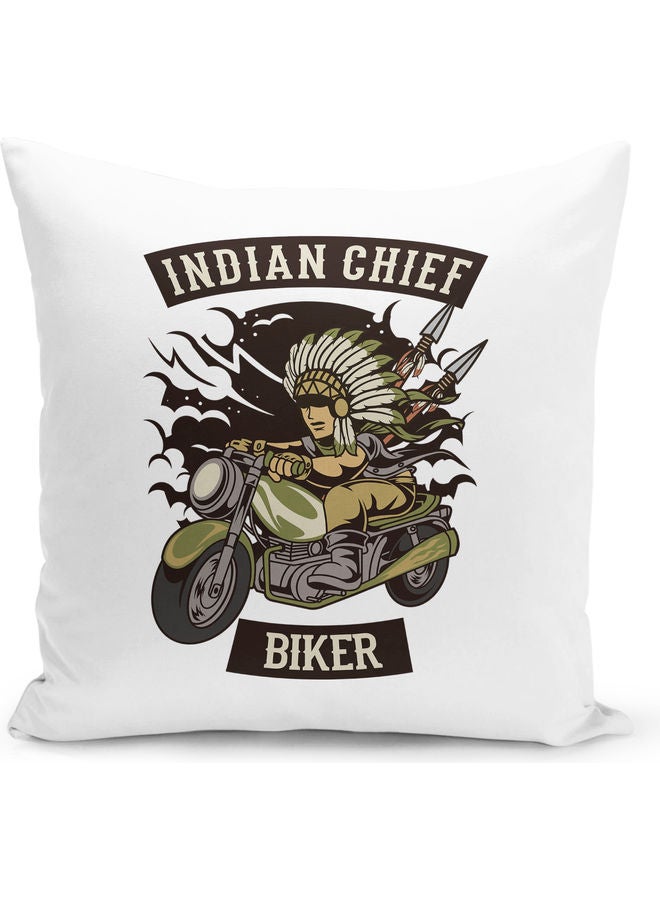 Indian Chief Design Decorative Pillow Multicolour - Image 1