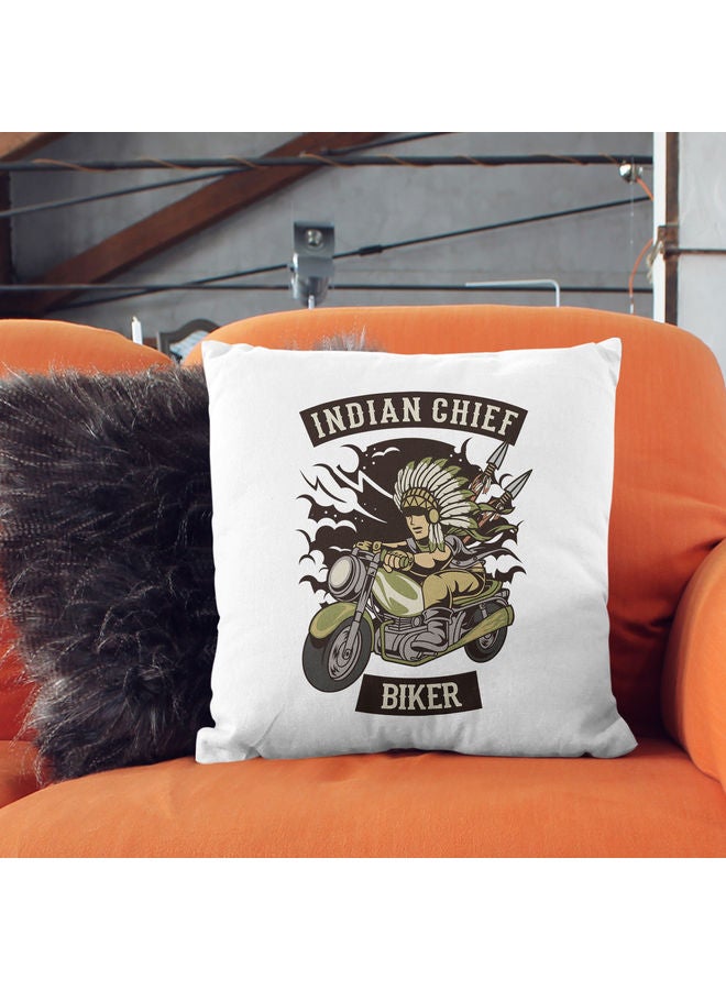 Indian Chief Design Decorative Pillow Multicolour - Image 2