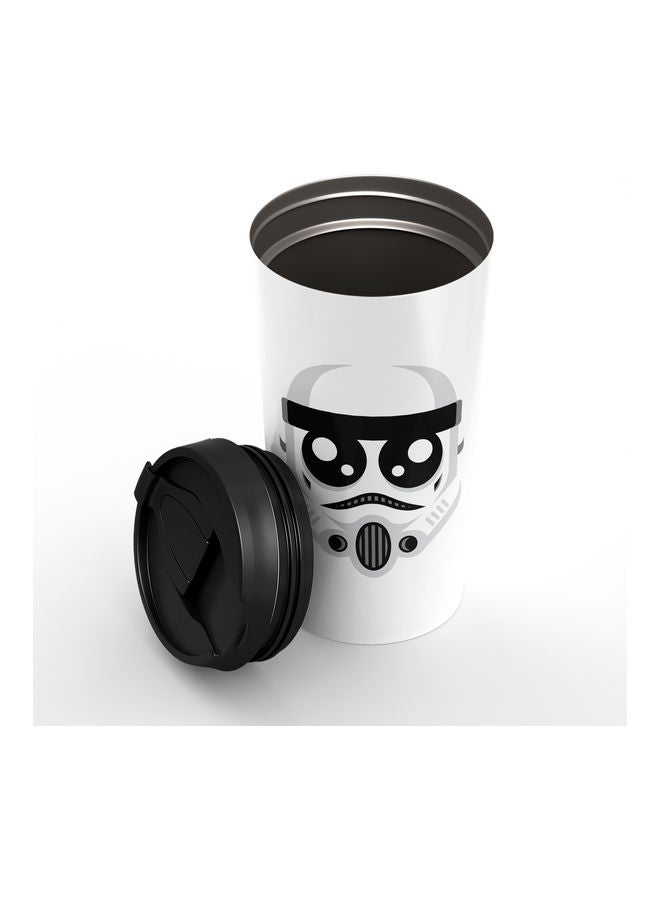 Cute Storm Trooper Stainless Steel Tumbler White/Black - Image 2