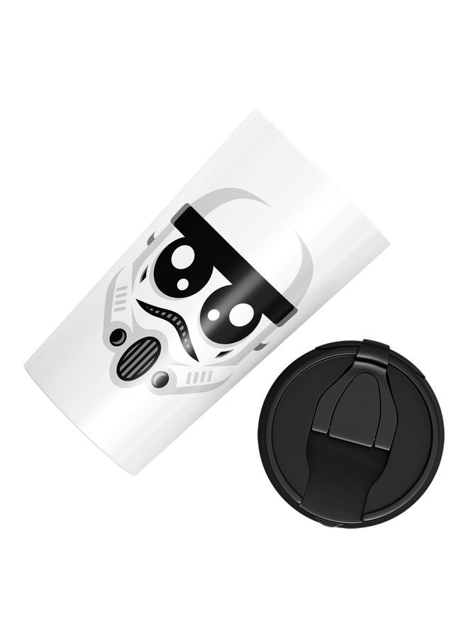 Cute Storm Trooper Stainless Steel Tumbler White/Black - Image 3