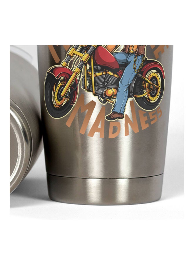 Motorcycle Madness Stainless Steel Tumbler With Lid Multicolour - Image 3