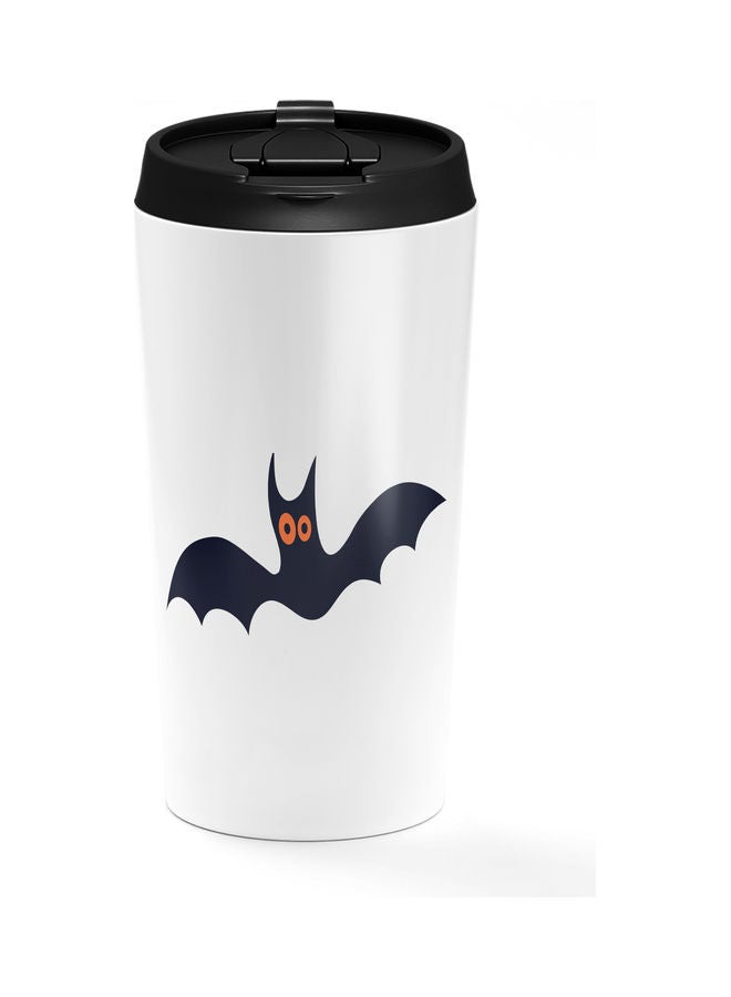 Cartoon Bat Stainless Steel Tumbler White/Black - Image 1